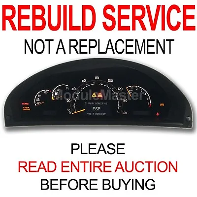 Rebuild Repair For 00 01 02 03 04 05 06 Mercedes CL500 CL55 S430 S500 Cluster • $169.99