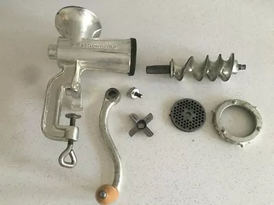 New Porkert # 10 Meat Grinder Cast Iron Hand Crank Chrome Made In Czech Republic • $29.99