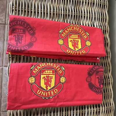 Manchester United Red Bolster Pillow Cover Sport Long Pillowcase Set Of (2) Two • $38