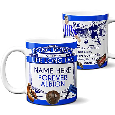 Personalised Football Mug West Bromwich Albion Fan Vintage Retro Cup Gift VFM55 • £12.95
