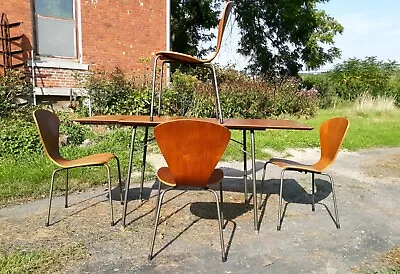 Vintage Danish Modernteakdining SetJacobsen Fritz Hansenstyle Chairs • $850