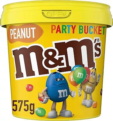 M&M's Peanut Chocolate Party Size Bucket 1.15kg In Total MM Chocolate Value Pack • $15.85