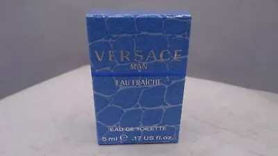 Versace Man Eau Fraiche Eau De Toilette Cologne For Men 0.17oz Mini Bottle - NEW • $9.99