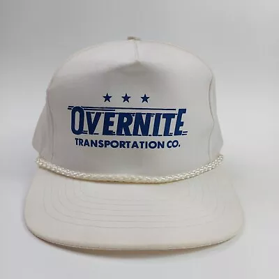 Vintage 80s Overnite Trucking Transportation Co. Trucker Hat Snapback Cap Rope • $9.99