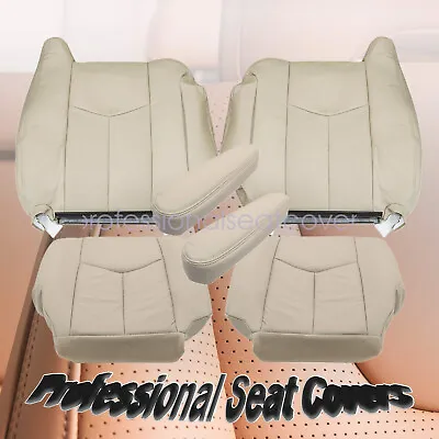 For 2003 2004 2005 2006 Cadillac Escalade Both Side Leather Seat Cover Tan 6PCS • $106.19