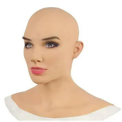 $26 • Buy Vivid Female Latex Head Cover Cosplay Drag Queen Halloween Fancy Head Gear Dress