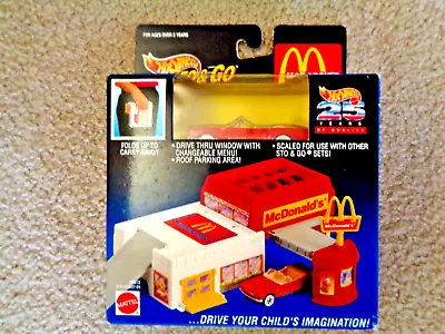 McDonald's 1994 Hot Wheels Sto & Go Drive Thru W/ Ford Mustang • $19.95
