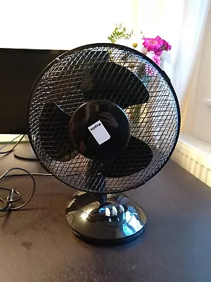 Fan 10  30W 2 Speed Electric Oscillating Desktop Desk Table Cooling Keplin Black • £11.99