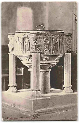 Padstow Church Font Cornwall - C.1910 Friths Postcard N09 • £1.25