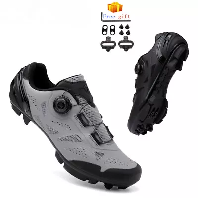 Men's Mountain Cycling Shoes With SPD Cleats Women's Racing Road Bike Shoes  • $50