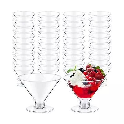 150 Pcs Plastic Martini Glasses 5oz Clear Cocktail Glasses Plastic Mini Marti... • $75.76