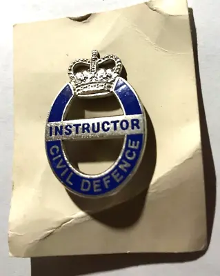J.R. Gaunt British Civil Defence Instructor Lapel Pin Badge -- Military • $12