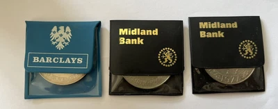 £2.99 • Buy 3 Commemorative Coins Midland Bank 1972, 1977 + Barclays 1972
