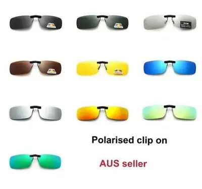 $9.95 • Buy NEW AU 1pcs Polarized Clip On Driving Glasses Night Vision Len UV400 Sunglasses
