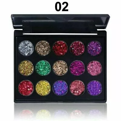 Waterproof Glitter Eyeshadow Eye Shadow Pallete 15 Colour Lasting Makeup Kit Set • £5.45