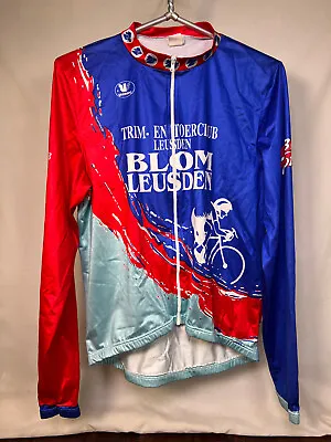 Men's Vintage Vermarc Long Sleeve Shirt Cycling Jersey Bike Size Large Flaws • $35