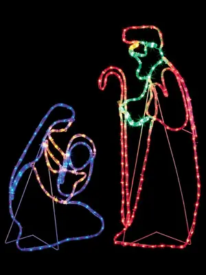 Nativity Scene Rope Light Christmas Silhouette 1M With 264 Multi-colour LEDs • £89.99