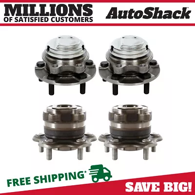 Front And Rear Wheel Hub Bearings Set Of 4 For INFINITI G37 Q50 G35 Nissan 370Z • $136.21