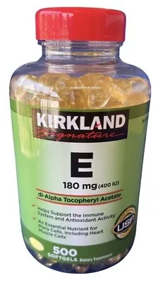 Kirkland Signature Vitamin E 180mg (400 IU) Heart Health 500 Dietary Softgels • $18.49