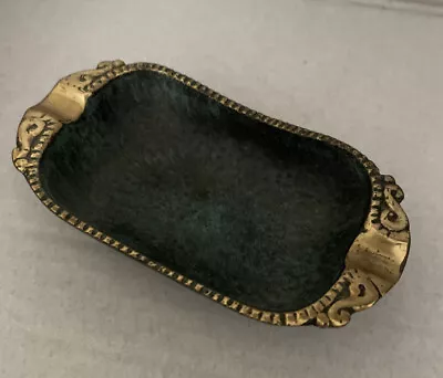 Nordia Small Hammered Brass Ashtray Vintage 3 3/4”x 2” Made In Israel • $11.99