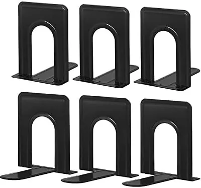 Bookends Metal Bookend For Shelves Non-Skid Book End To Hold Books Black Book • $22.99