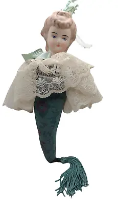 Vintage Victorian Style Porcelain Head Mermaid Christmas Holiday Ornament 12  • $7.23
