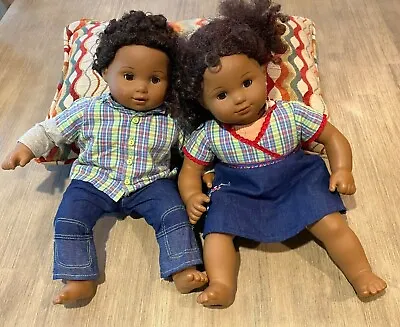 £126.26 • Buy American Girl Bitty Baby Black African American Twins Dark Skin Girl Boy Retired