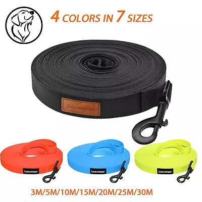 Dog Training Lead 3m 5m 10m 15m 20m 25m 30m Long Dog Lead Leash Walk Recall Line • £8.59