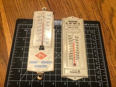 Lot Vintage Antique Thermometer Peavey Elevator & Susquehanna Oil • $10