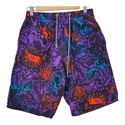 Vintage Asstd Men's Shorts Size M Multicolor Beach Excellent Condition  • $13.88
