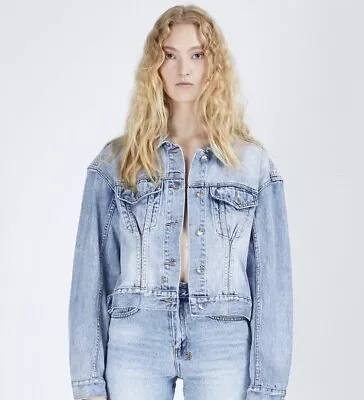 Ksubi Justify Women’s Light Denim Jacket Oversized Size Small • $65