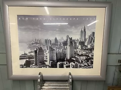 £24 • Buy Large Pictures For Living Room Wall Art New York 44x34 Inches In Silver Frame.