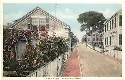 Nantucket MA Quince St. C1910 Marshall Gardiner Postcard • $7.61