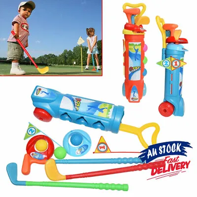 $18.45 • Buy Golf Club Set Kids Toy Practice Play Fun  Sports Caddy Balls Putter Plastic
