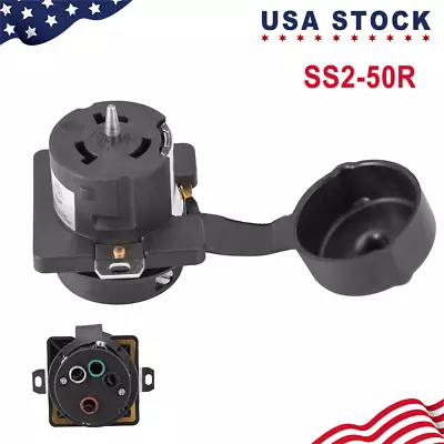 SS2-50R Locking Connector With Pin(50-Amp 125/250Volt Female Black) • $16.89