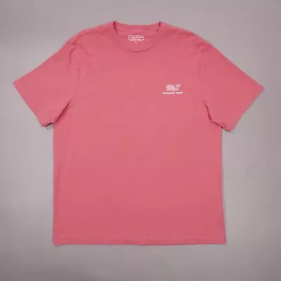 Vineyard Vines Bed & Breakfast Whale T Shirt Mens Large Deep Pink 100% Cotton • $11.88