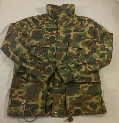 Vintage Trophy Club Jacket Mens Large Camo Hunting Parka Light Duck Cargo • $54.23