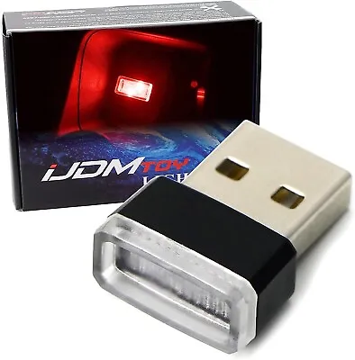 (1) Brilliant Red USB Plug-In Miniature LED Car Interior Ambient Lighting Kit • $6.99