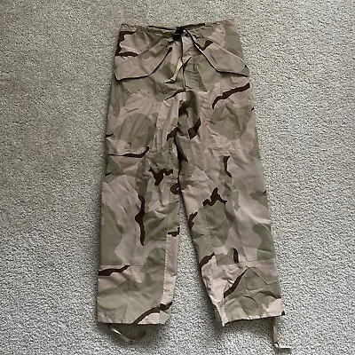 Military Desert SM GORE-TEX TROUSER CAMO COLD WEATHER RAIN PANT SP0100-04-D-4392 • $65