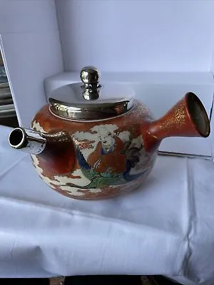 Antique Kutani Silver Mounted Teapot • £150