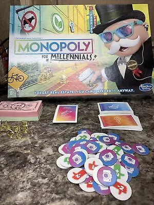 Monopoly For Millenials Board Game Pre-Owned 100% Complete Fun! • $5.95