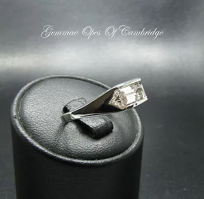 9ct Gold Ring Emerald Cut Kunzite Solitaire Size N 2.09g White Gold 9k • £100