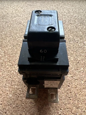 $19.77 • Buy Main Circuit Breaker Pushmatic W260 P260 60 Amp 2 Pole 120/240V