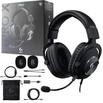 $150 • Buy Logitech G PRO X Wired Over-Ear Gaming Headphone Headset Blue VOICE Technology
