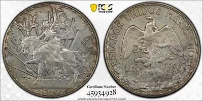 1910 PCGS AU Detail | MEXICO - Silver One Un Peso  Cry For Independence  #41268A • $449.95