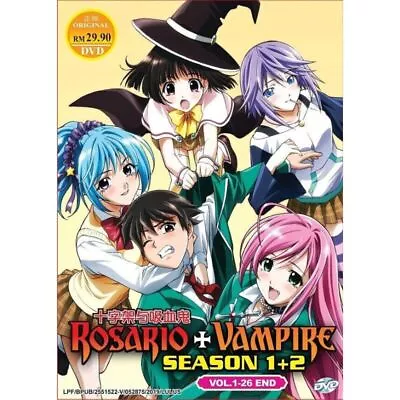 DVD Anime Rosario + Vampire Complete Series Season 1+2 (1-26 End) English Dub • $27.99