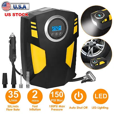 150PSI Car Tire Inflator 12V Digital Car Air Pump Compressor Electric Air Pump • $17.88