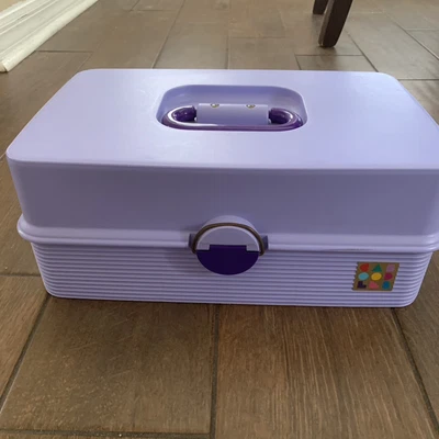 $23 • Buy Vintage 2725 Caboodle Makeup Jewelry Case Lavender