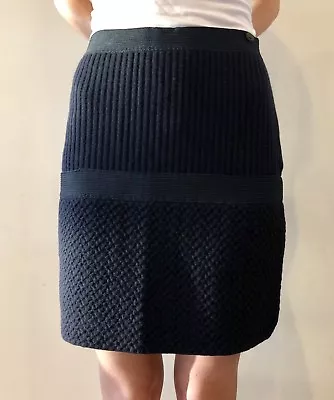 CHANEL Women Wool Blue Skirt Size 38 UK 10 • £160