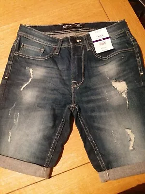 £27.99 • Buy Burton Tyler Stretch Skinny Denim Shorts W30 Blue BNWT
